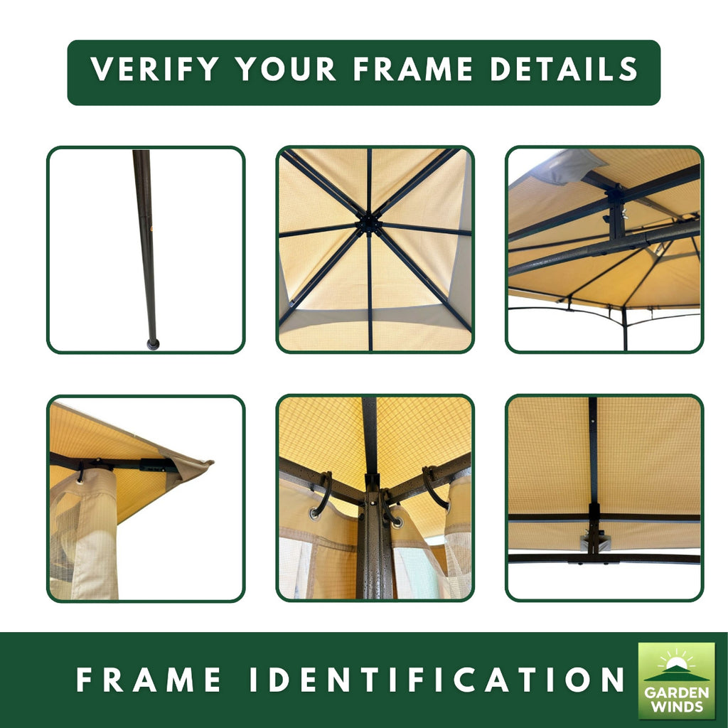 Replacement Canopy for MasterCanopy 0909DP-NT 8' x 8' Gazebo - Beige, RipLock 350