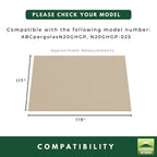 Replacement Canopy for AbcCanopy ABCpergolasN20GHGP 11' x 11' Pergola - Beige, RipLock 350
