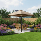 Replacement Canopy for Fab Based AHGUS-CM-D11995KH-NC 10' x 12' Arc Leg Gazebo - Beige, RipLock 350