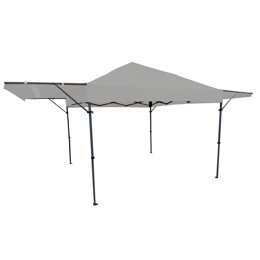 Replacement Canopy for MasterCanopy 10' X 10' with Double Awnings - RipLock 350 - Slate Gray
