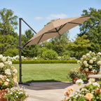 Replacement Canopy for Abba Patio B079FW4BK6 11' Round Umbrella - Beige, RipLock 350