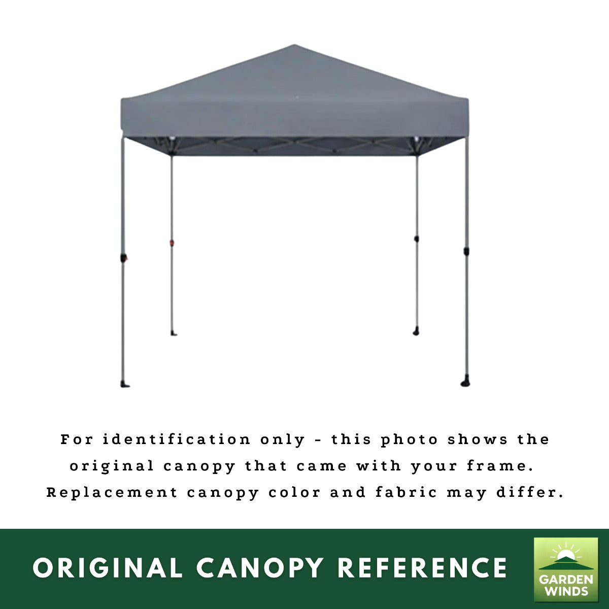 Replacement Canopy for Everbilt CL64-B 8' x 8' Pop Up Tent - Slate Gray, RipLock 350