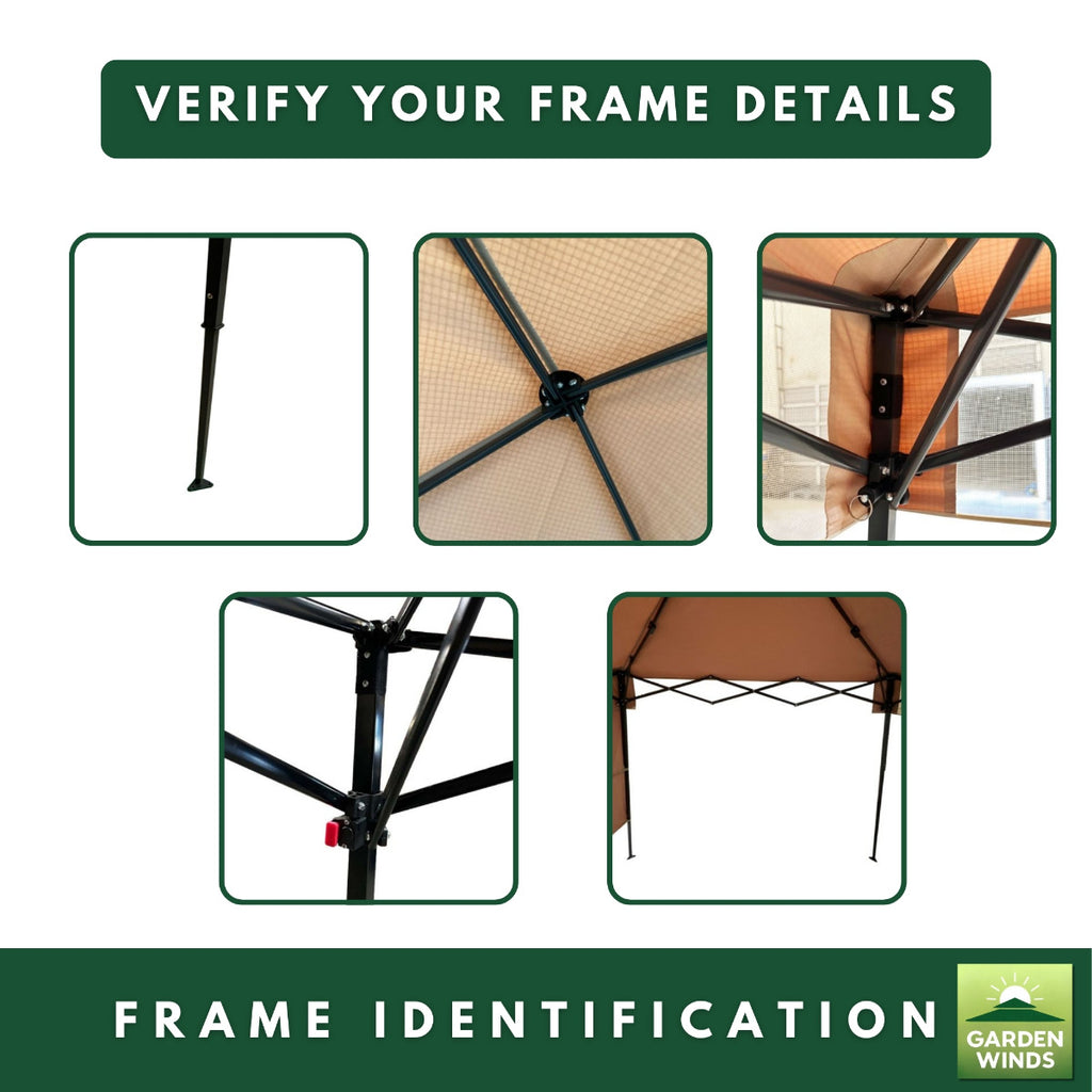 Replacement Canopy for Quik Shade Tangkula 167519DS Base 7' x 7', Canopy Top 6' X 6' Slant Leg - Slate Gray, RipLock 350