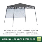 Replacement Canopy for Quik Shade Tangkula 167519DS Base 7' x 7', Canopy Top 6' X 6' Slant Leg - Slate Gray, RipLock 350