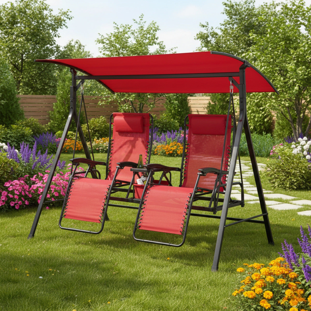 Replacement Canopy for Big and Tall Bungee MS18-301-004-04 (RTS487H) Swing - Red, RipLock 350