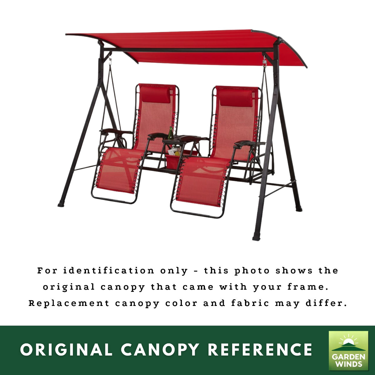 Replacement Canopy for Big and Tall Bungee MS18-301-004-04 (RTS487H) Swing - Red, RipLock 350