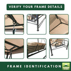 Replacement Canopy for Debora Gazebo 01-0884 Swing - Beige, Riplock 350