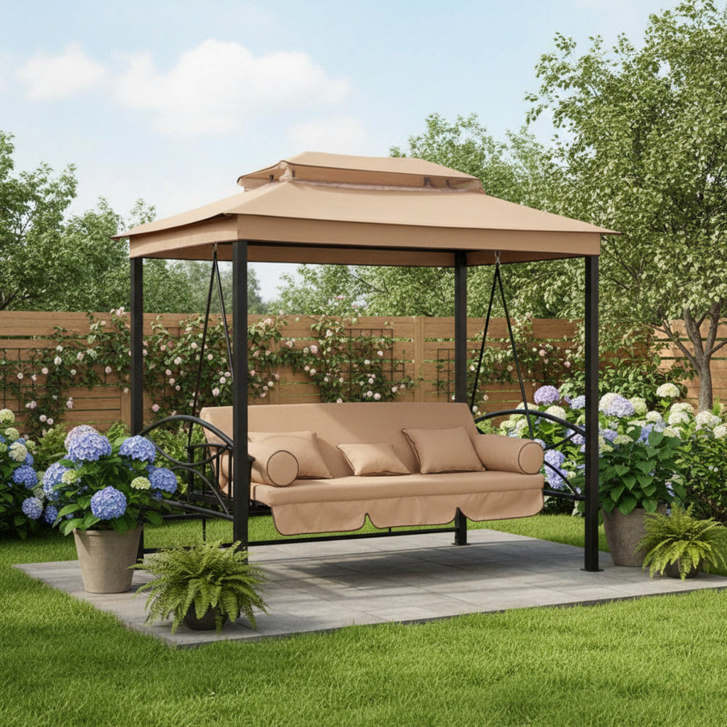 Replacement Canopy for Debora Gazebo 01-0884 Swing - Beige, Riplock 350