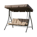 Replacement Canopy for HD Flat Roof 3 Person Swing - BROWN