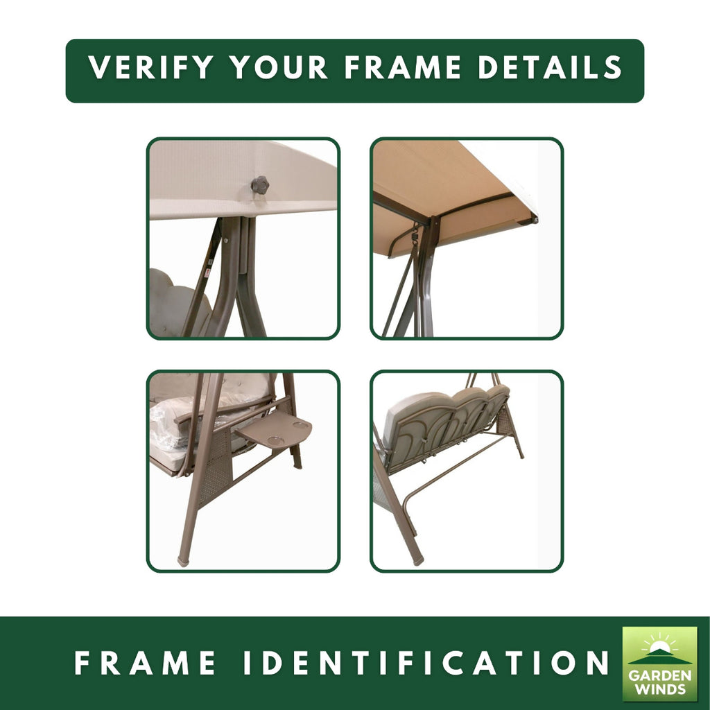 Replacement Canopy for Abba Patio APSW09T Swing - Nutmeg, RipLock 350