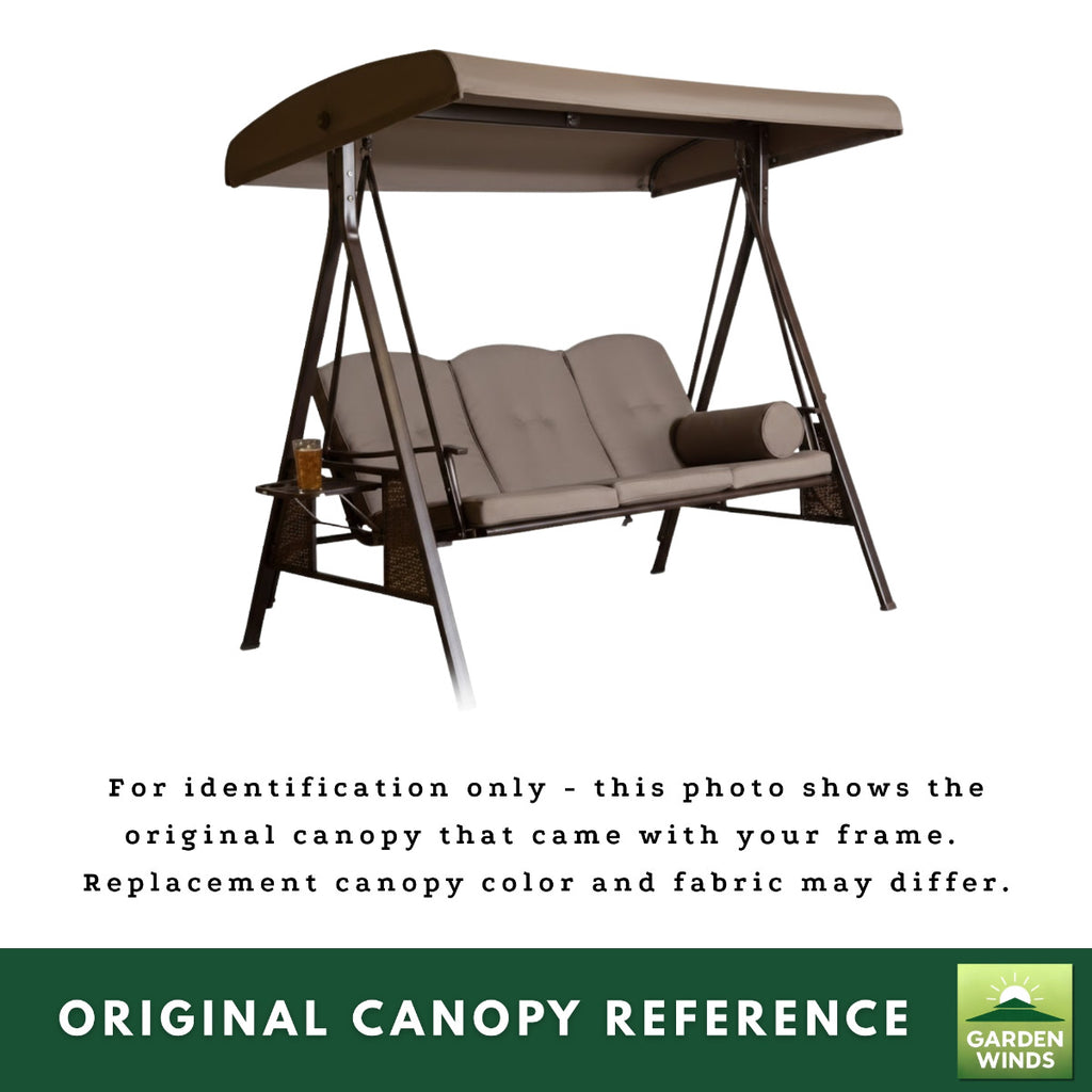 Replacement Canopy for Abba Patio APSW09T Swing - Nutmeg, RipLock 350