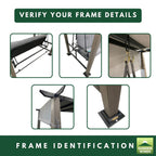 Replacement Canopy for Broyhill Sandpointe Pergola Daybed 10133-19-10018A Swing - Slate Gray, Riplock 350