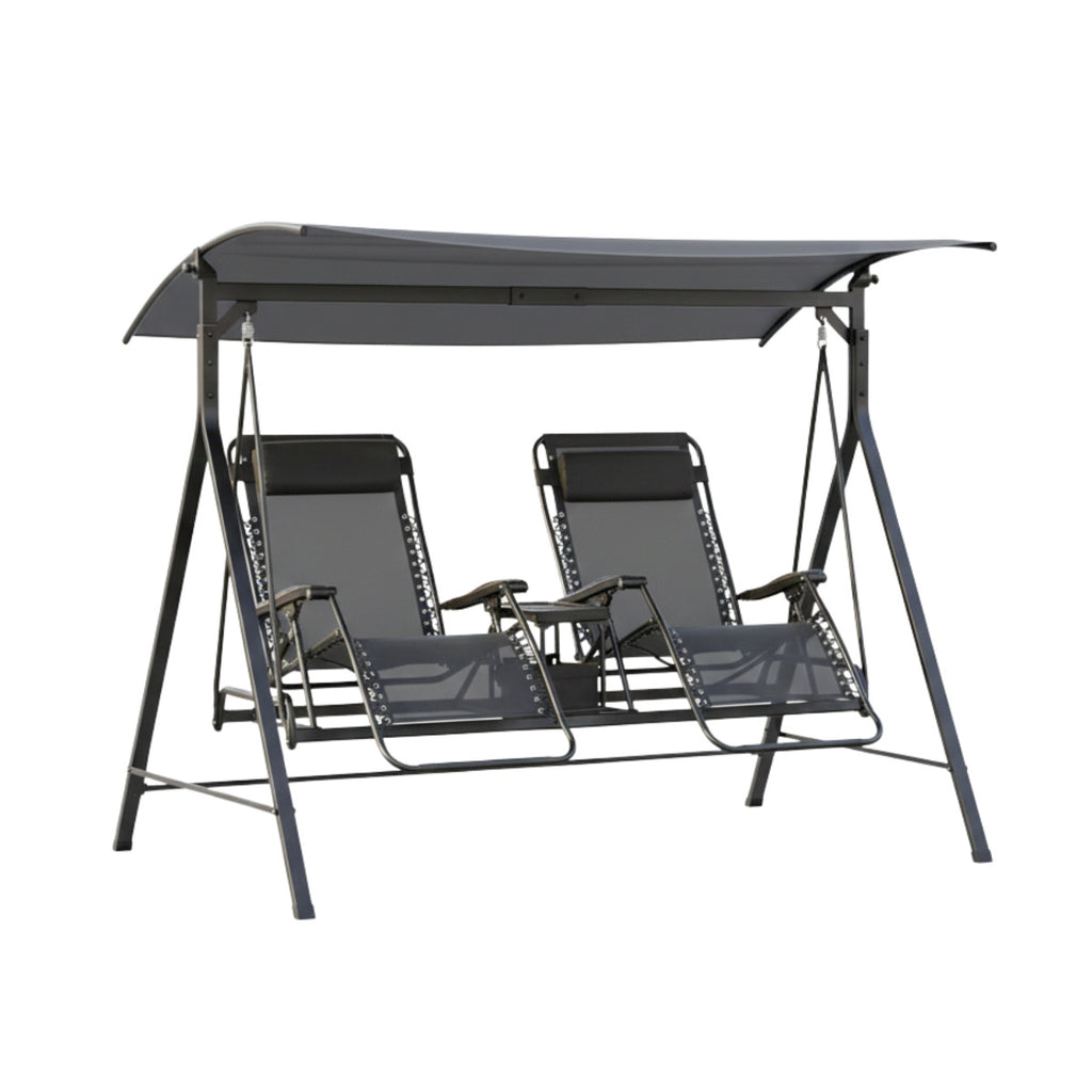 Replacement Canopy for Oversized Double Zero Gravity MSS128059664001 Swing - Slate Gray, RipLock 350