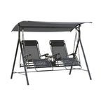 Replacement Canopy for Oversized Double Zero Gravity MSS128059664001 Swing - Slate Gray, RipLock 350