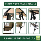 Replacement Canopy for SW-RK938 Swing - Slate Gray, Riplock 350
