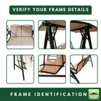 Replacement Canopy for Two Person Sling SW-RK939 Swing - Beige, 350
