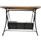 Replacement Canopy for Living Accents 3 Person Black Steel Swing - RipLock 350
