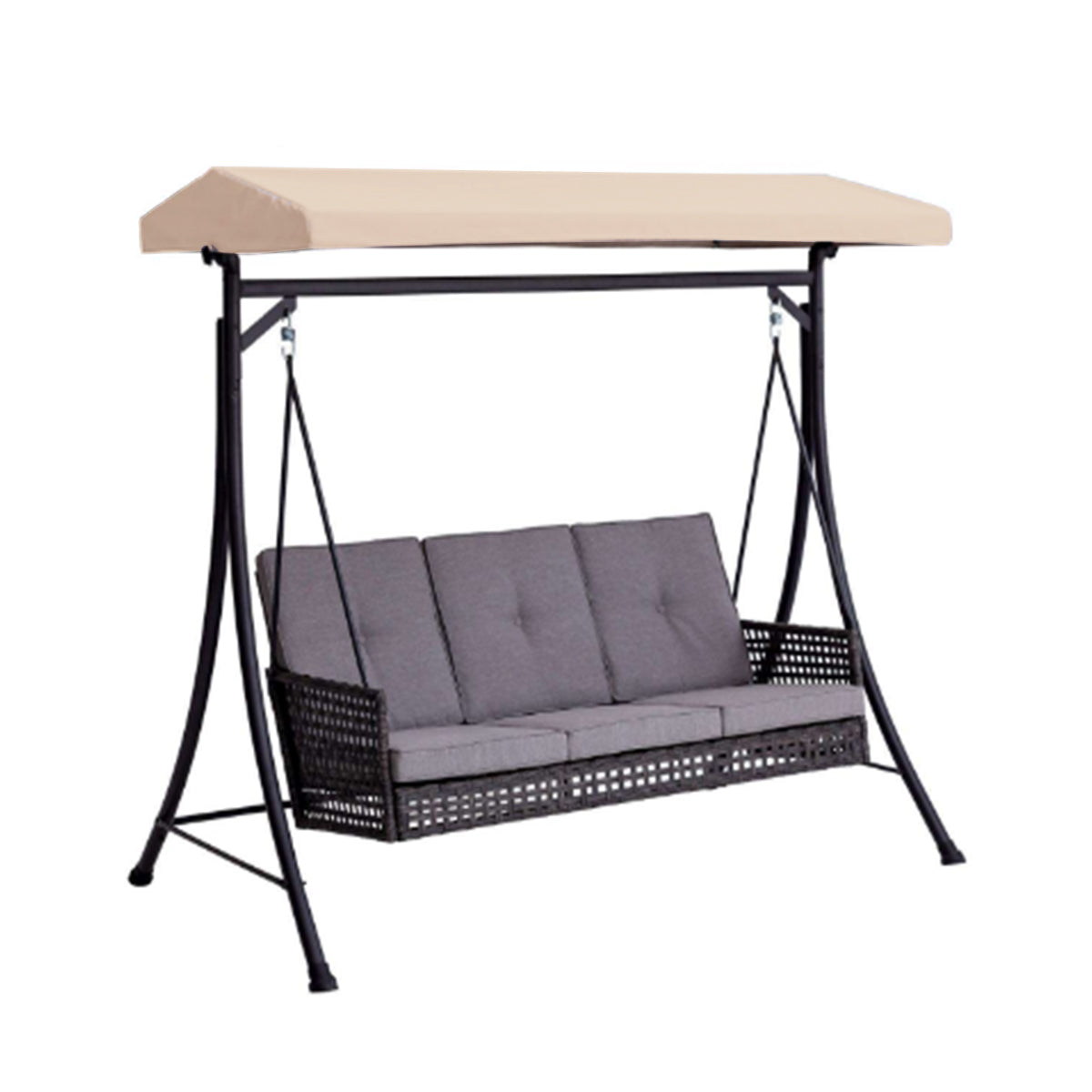 Replacement Canopy for Living Accents 3 Person Black Steel Swing - RipLock 350
