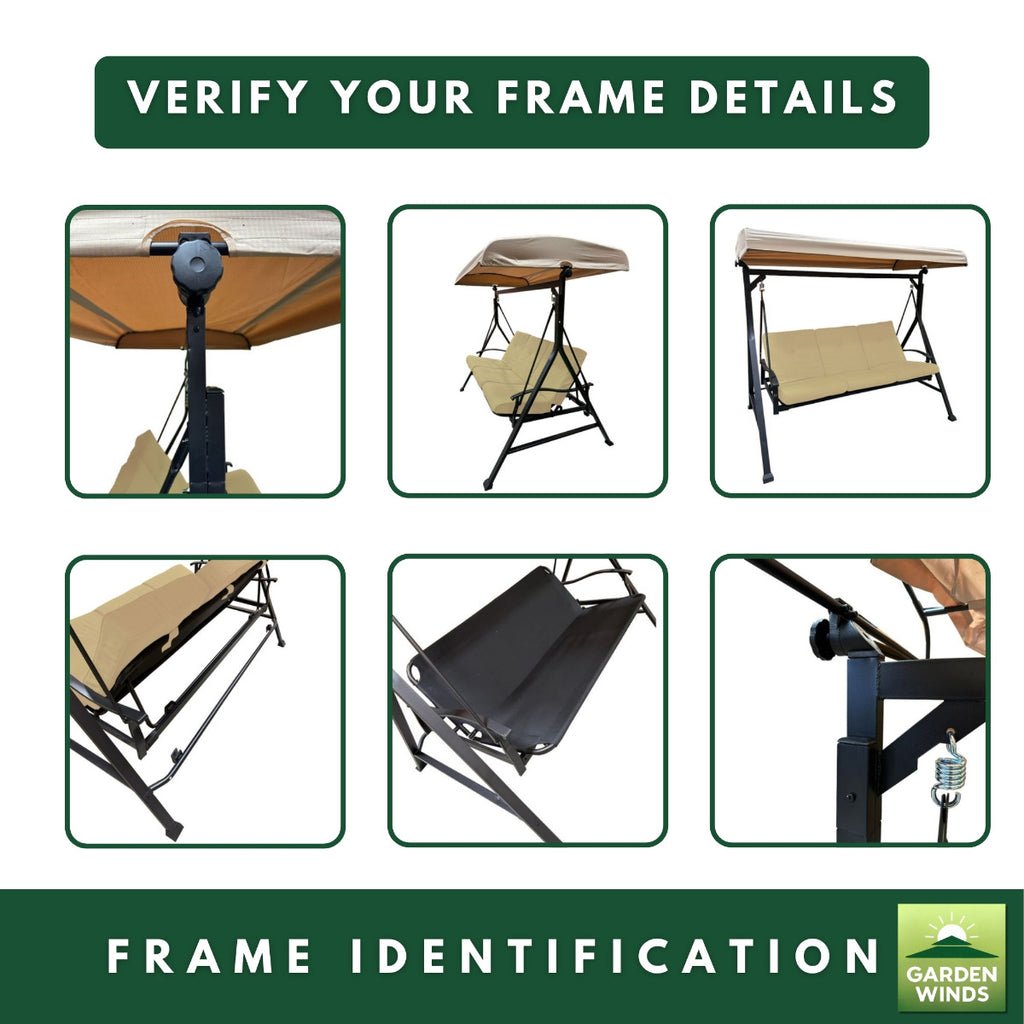 Replacement Canopy for Belden Park Version III MSD236247917047 Swing - Beige, RipLock 350