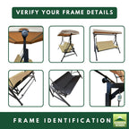 Replacement Canopy for Belden Park Version III MSD236247917047 Swing - Beige, RipLock 350
