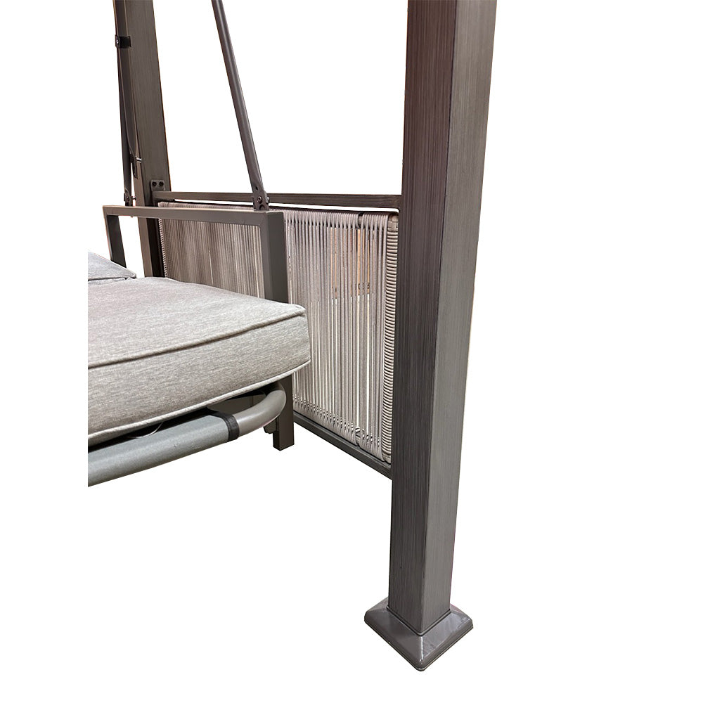 Replacement Canopy for Wiltshire Wicker Patio Pergola Daybed Swing - RipLock 350 - Slate Gray