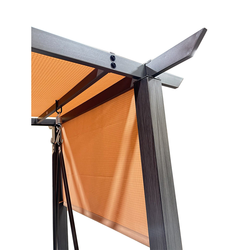 Replacement Canopy for Wiltshire Wicker Patio Pergola Daybed Swing - RipLock 350 - Slate Gray