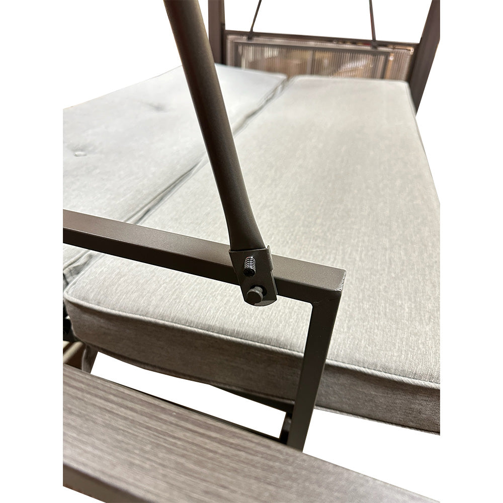 Replacement Canopy for Wiltshire Wicker Patio Pergola Daybed Swing - RipLock 350 - Slate Gray