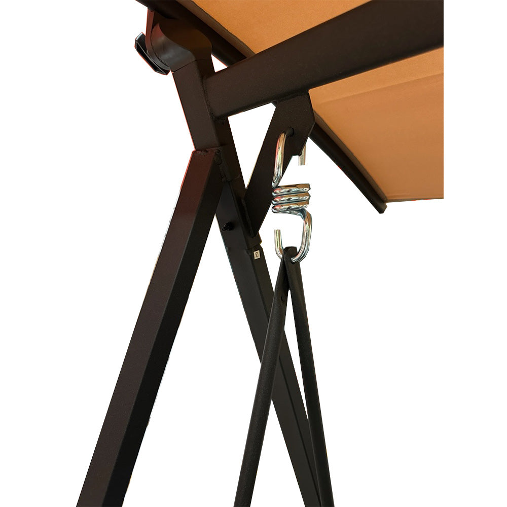 Replacement Canopy for Living Accents 3 Person Steel Bench Swing - RipLock 350 - Slate Gray