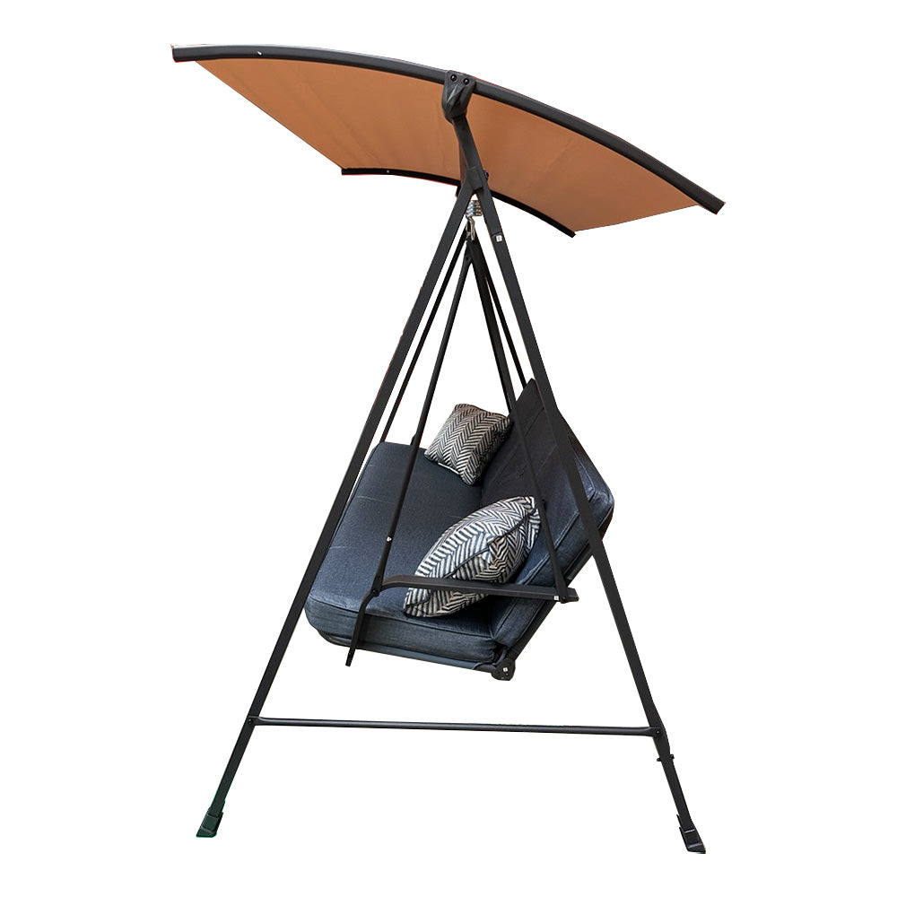 Replacement Canopy for Living Accents 3 Person Steel Bench Swing - RipLock 350 - Slate Gray