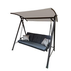 Replacement Canopy for Living Accents 3 Person Steel Bench Swing - RipLock 350 - Slate Gray