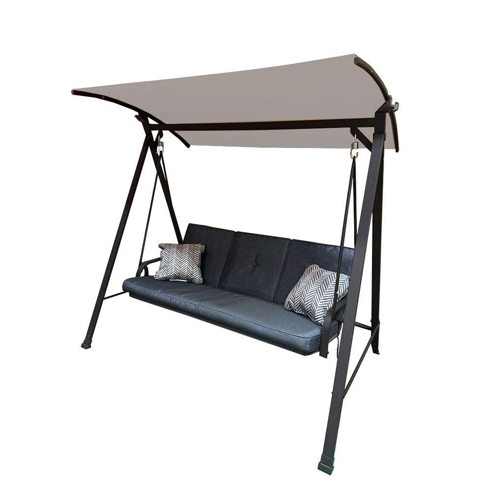 Replacement Canopy for Living Accents 3 Person Steel Bench Swing - RipLock 350 - Slate Gray