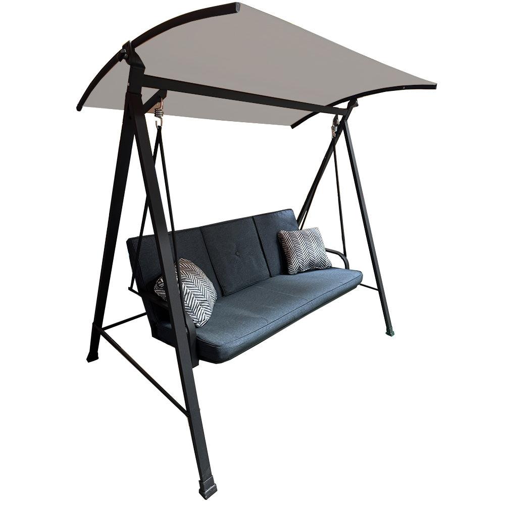 Replacement Canopy for Living Accents 3 Person Steel Bench Swing - RipLock 350 - Slate Gray