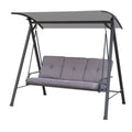 Replacement Canopy for Living Accents 3 Person Steel Bench Swing - RipLock 350 - Slate Gray