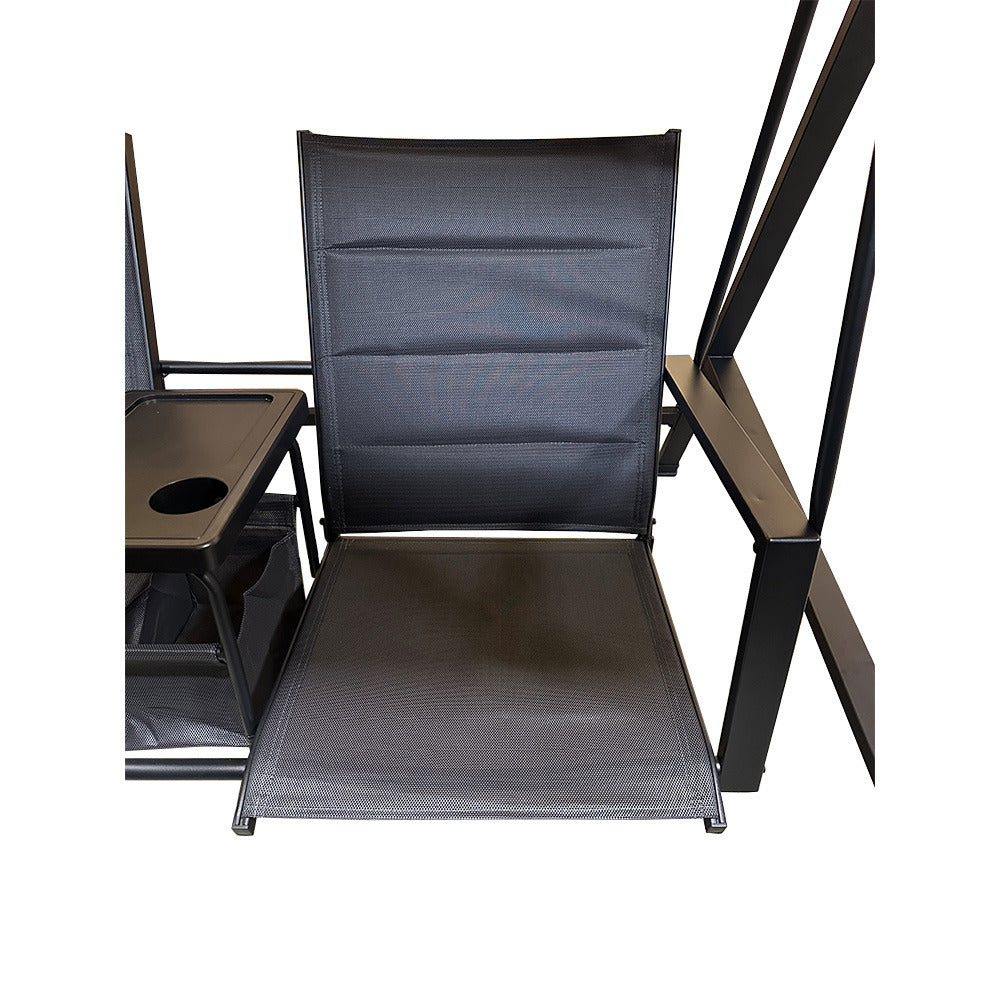 Replacement Canopy for Mainstays Dashwood 2 Seat Steel Swing- RipLock 350 - Slate Gray
