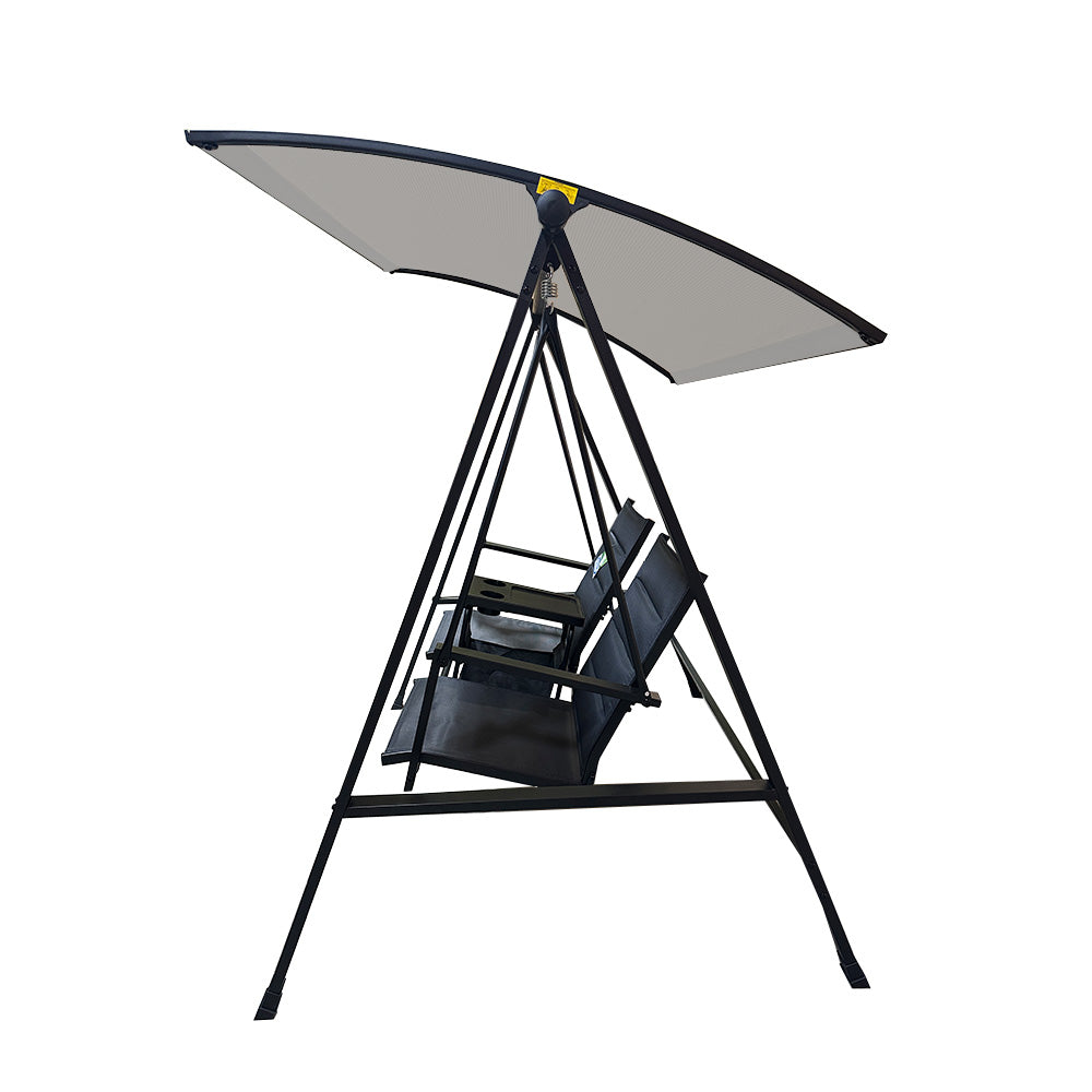 Replacement Canopy for Mainstays Dashwood 2 Seat Steel Swing- RipLock 350 - Slate Gray