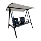 Replacement Canopy for Mainstays Dashwood 2 Seat Steel Swing- RipLock 350 - Slate Gray