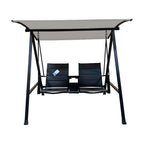 Replacement Canopy for Mainstays Dashwood 2 Seat Steel Swing- RipLock 350 - Slate Gray