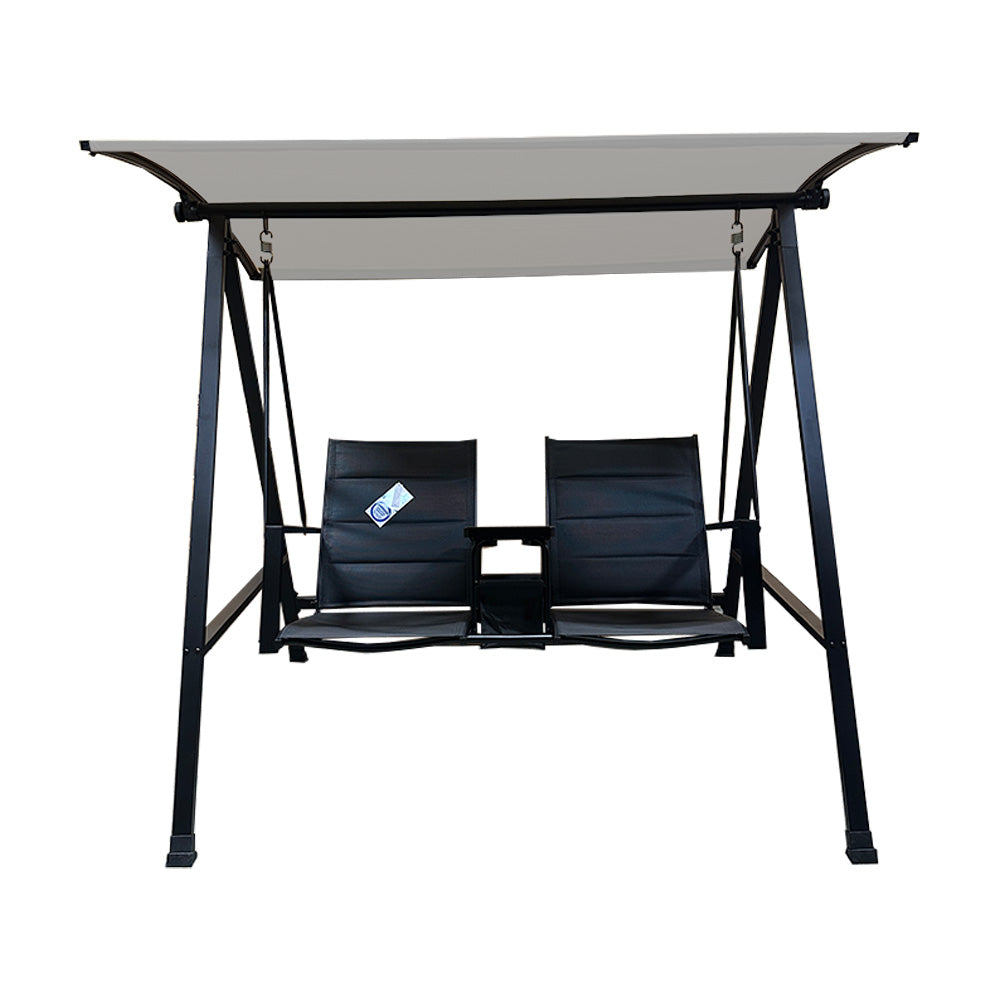 Replacement Canopy for Mainstays Dashwood 2 Seat Steel Swing- RipLock 350 - Slate Gray