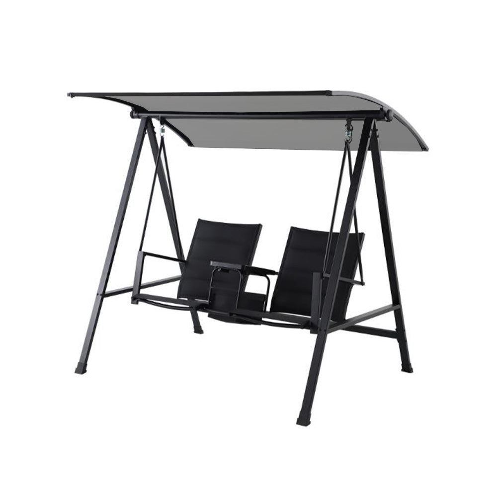 Replacement Canopy for Mainstays Dashwood 2 Seat Steel Swing- RipLock 350 - Slate Gray