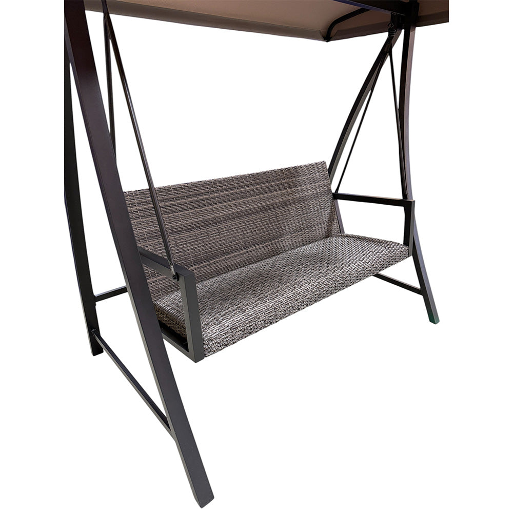 Replacement Canopy for Agio Luna Woven Patio Swing - RipLock 350 - Slate Gray