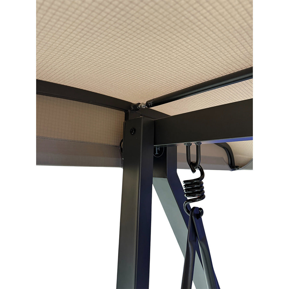 Replacement Canopy for Agio Luna Woven Patio Swing - RipLock 350 - Slate Gray
