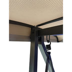 Replacement Canopy for Agio Luna Woven Patio Swing - RipLock 350 - Slate Gray