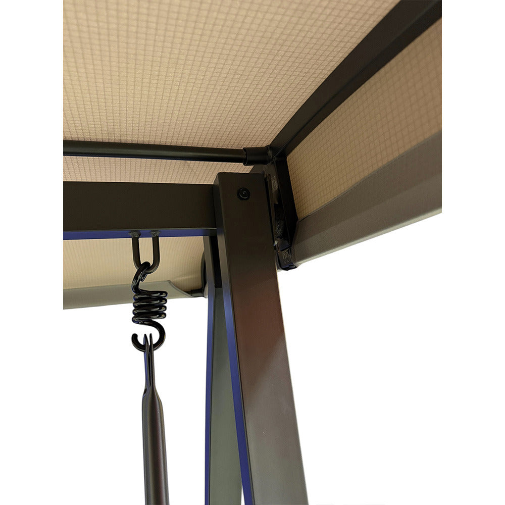 Replacement Canopy for Agio Luna Woven Patio Swing - RipLock 350 - Slate Gray