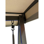 Replacement Canopy for Agio Luna Woven Patio Swing - RipLock 350 - Slate Gray