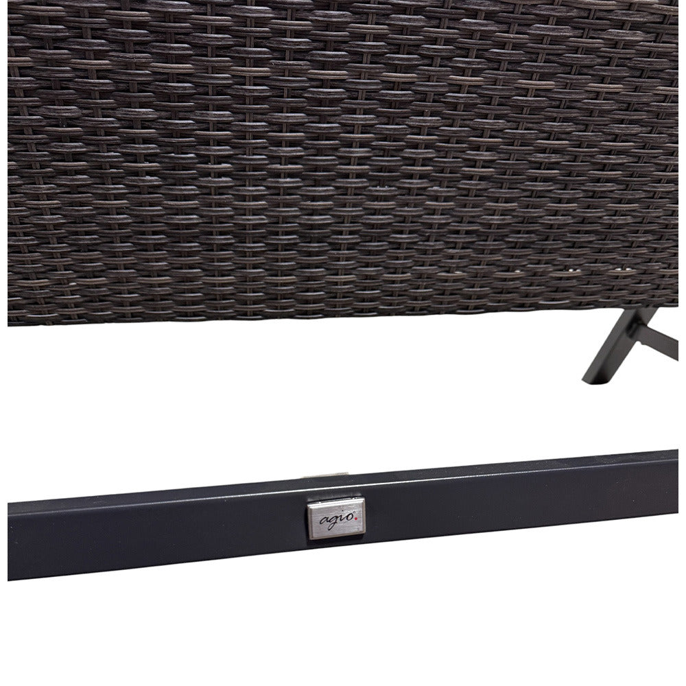 Replacement Canopy for Agio Luna Woven Patio Swing - RipLock 350 - Slate Gray