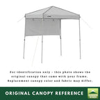 Replacement Canopy and Sidewall for Core 40146 6' X 4' Straight Leg Pop Up - Slate Gray, RipLock 350
