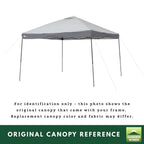 Replacement Canopy for Ozark Trail 30726 12' X 12' Pop Up - Slate Gray, RipLock 350