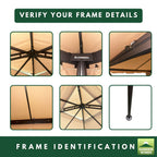 Replacement Canopy for 84C-051, 84C-269 10' x 10' Gazebo - Beige, RipLock 350