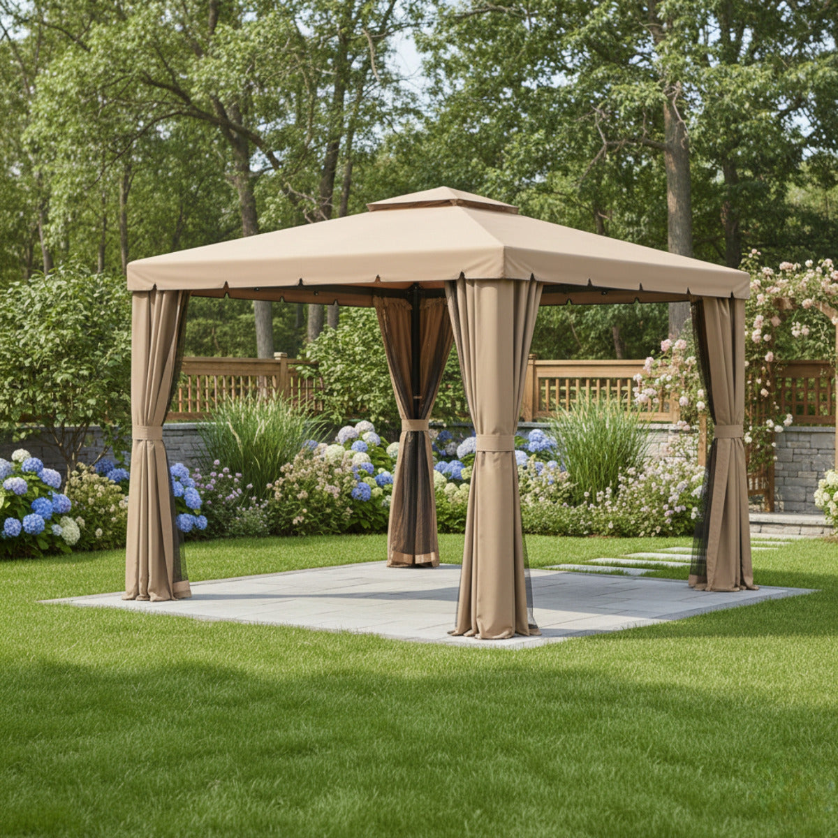 Replacement Canopy for 84C-051, 84C-269 10' x 10' Gazebo - Beige, RipLock 350