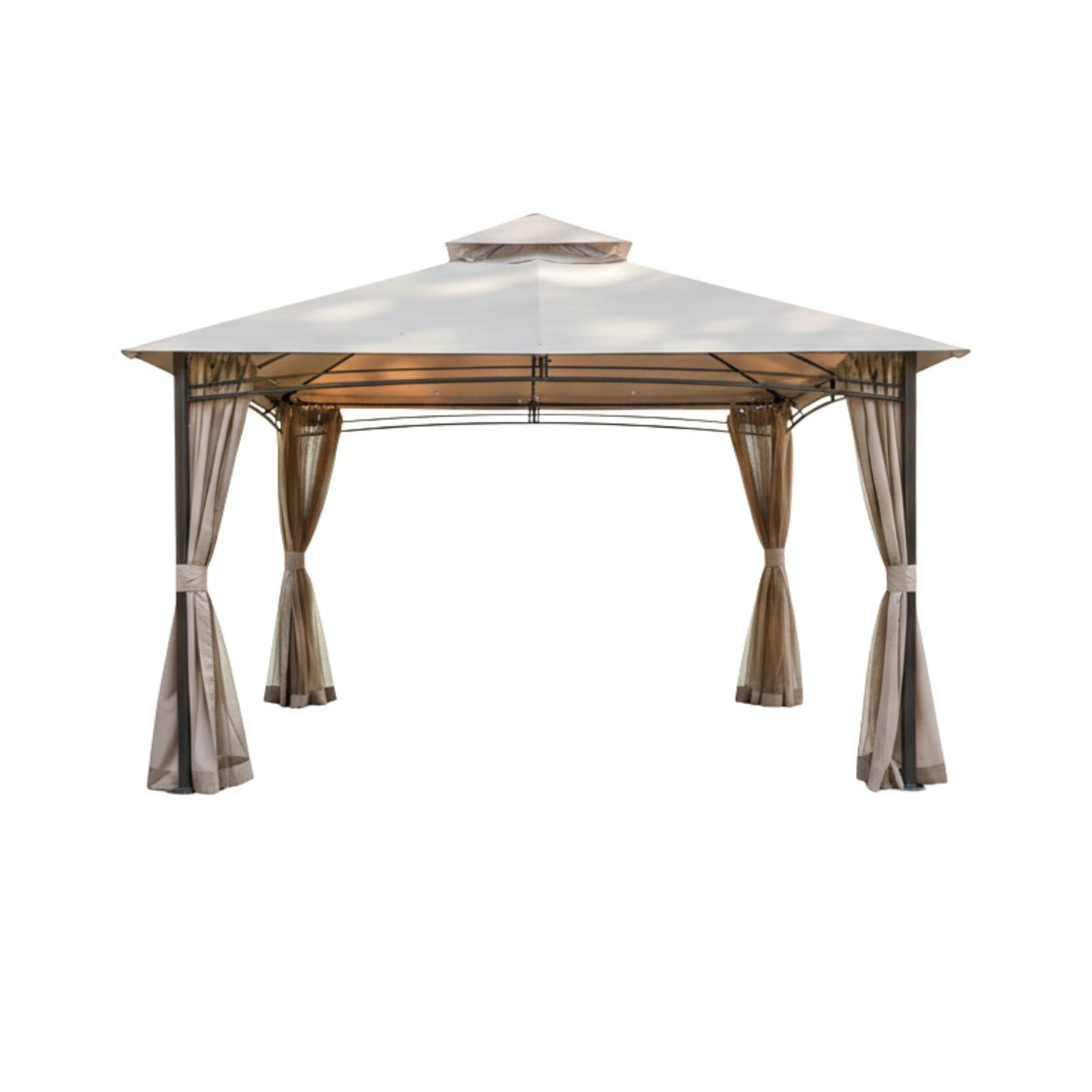 Replacement Canopy and Netting Set for 5LGZ2001-PU, 272-0648 13' x 10' Gazebo - Beige, RipLock 350